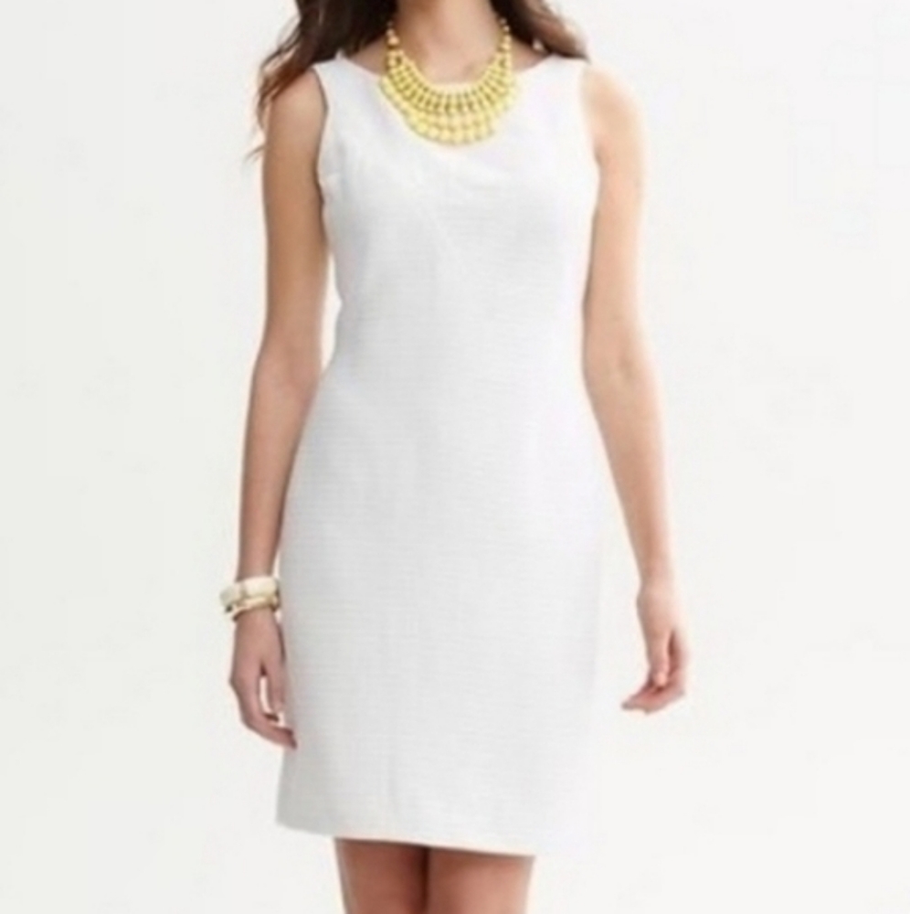 NWT BANANA REPUBLIC METALLIC THREAD SHEATH DRESS